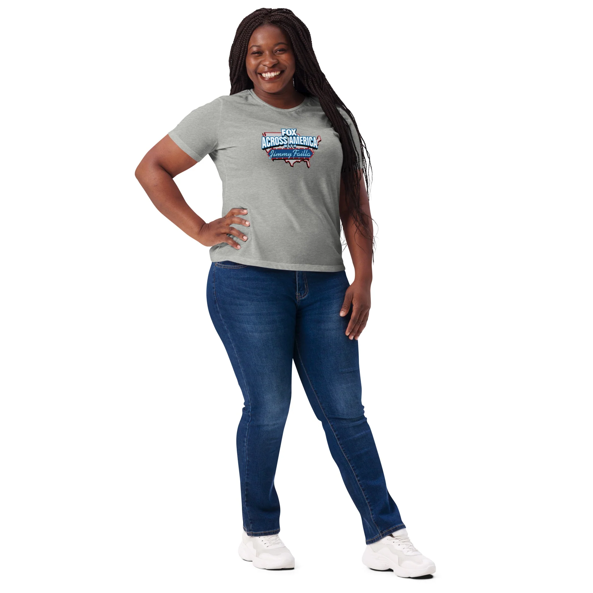 FOX Across America with Jimmy Failla Womens Tri-Blend T-Shirt - Image 3