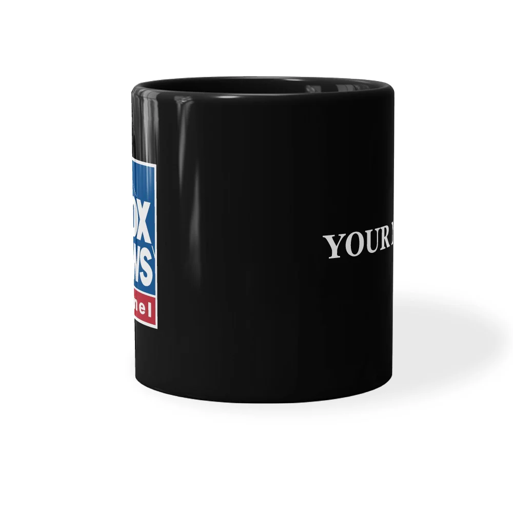 FOX News Logo Personalized Black Mug - 11oz - Image 4